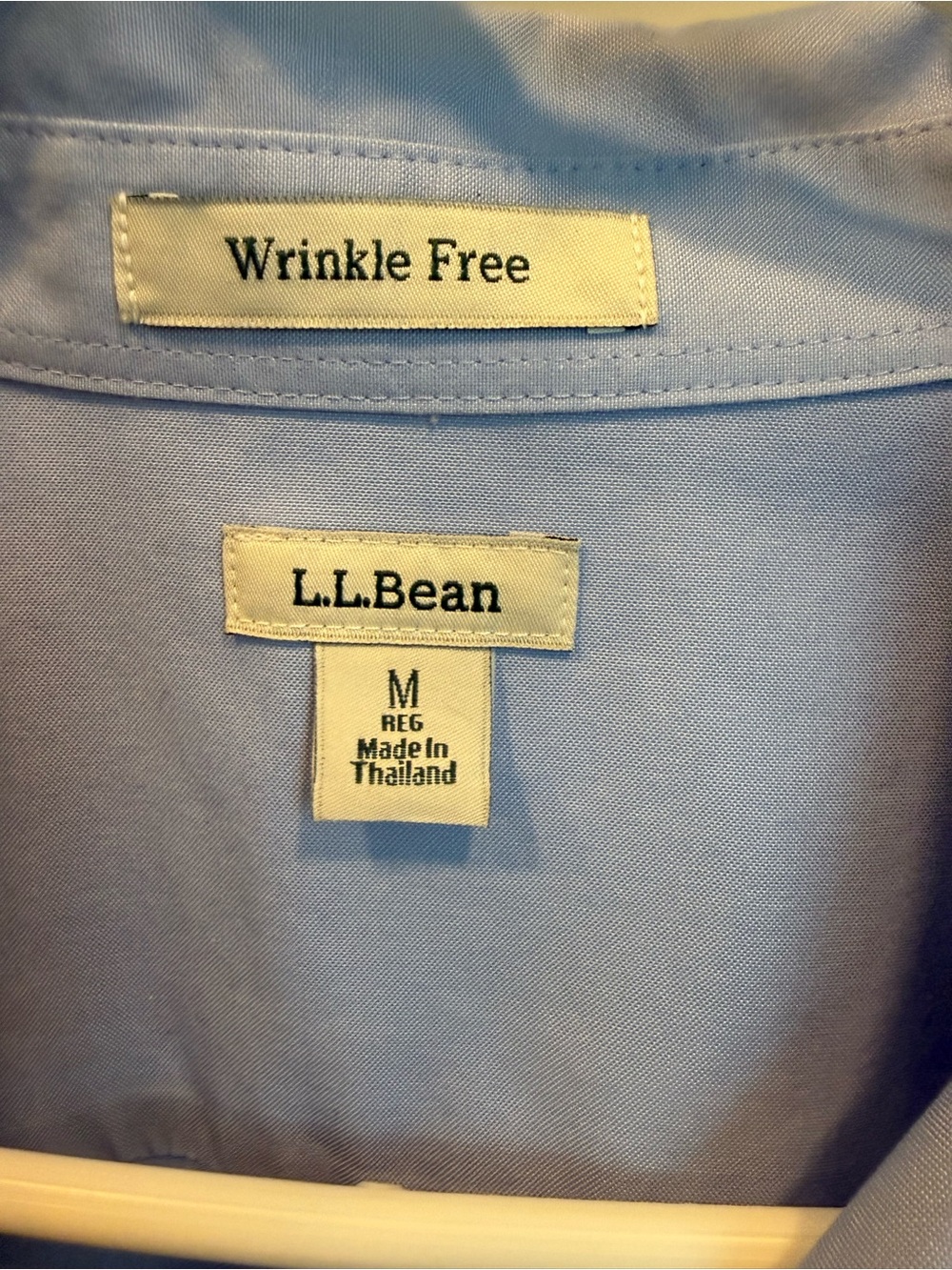 L.L.Bean Preppy Wrinkle Free Pinpoint Classic Oxford Cotton Shirt Blue Size M - Picture 4 of 11